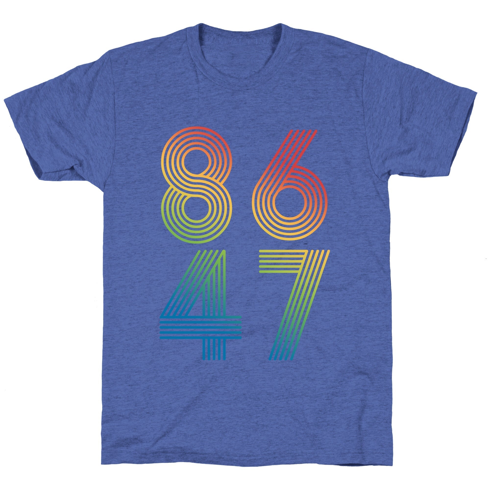 8647 Anti Trump Rainbow Unisex Triblend Tee