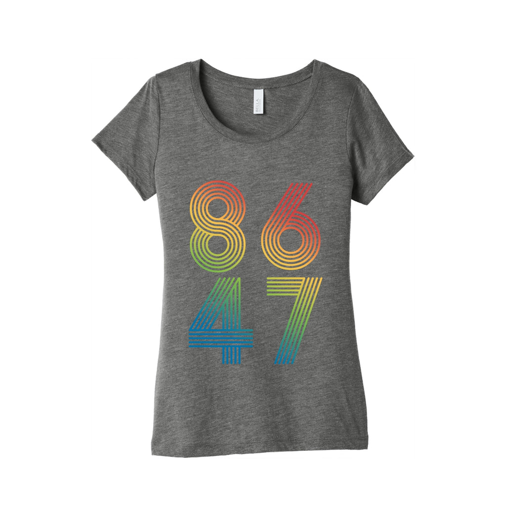 8647 Anti Trump Rainbow Womens Triblend Tee