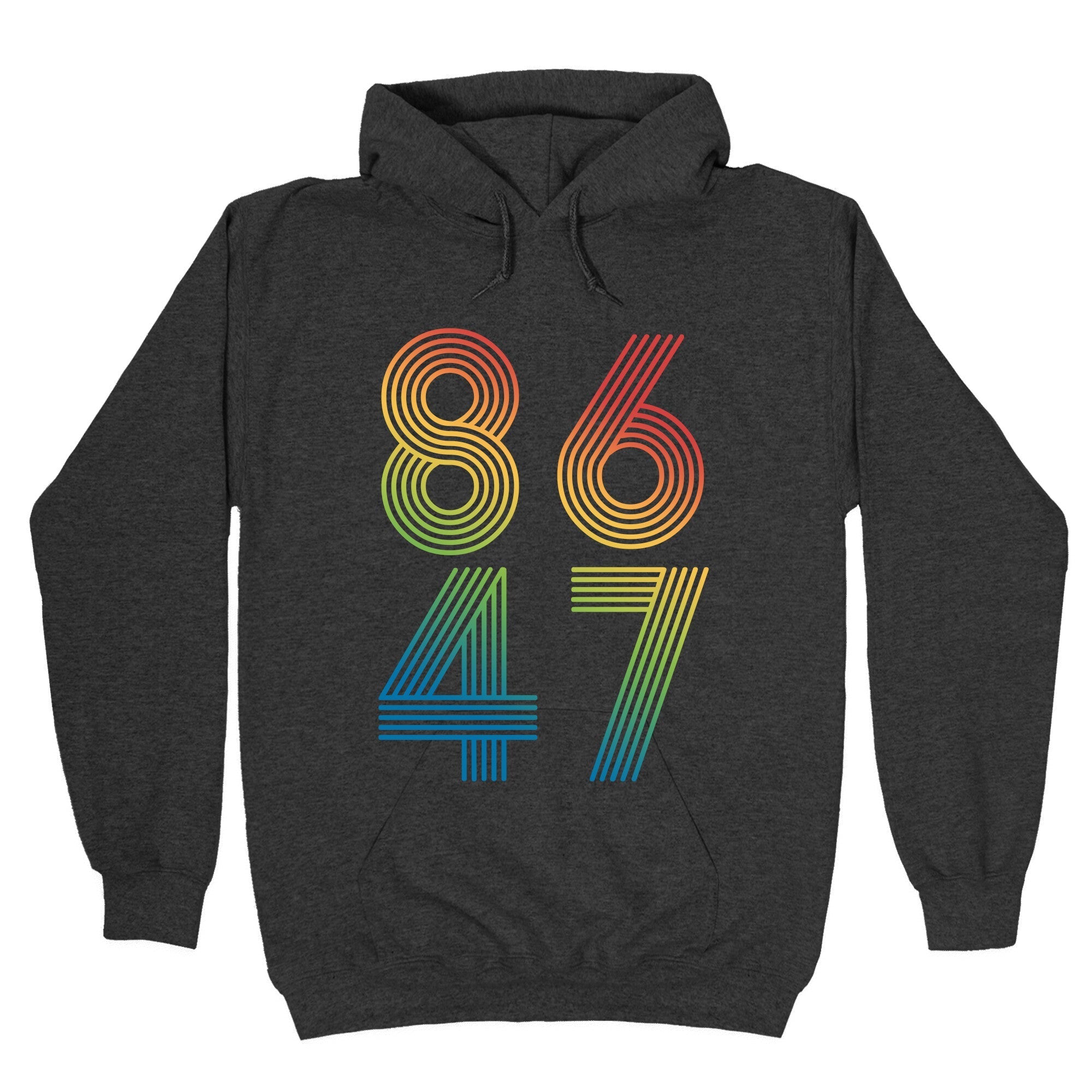 8647 Anti Trump Rainbow Hoodie