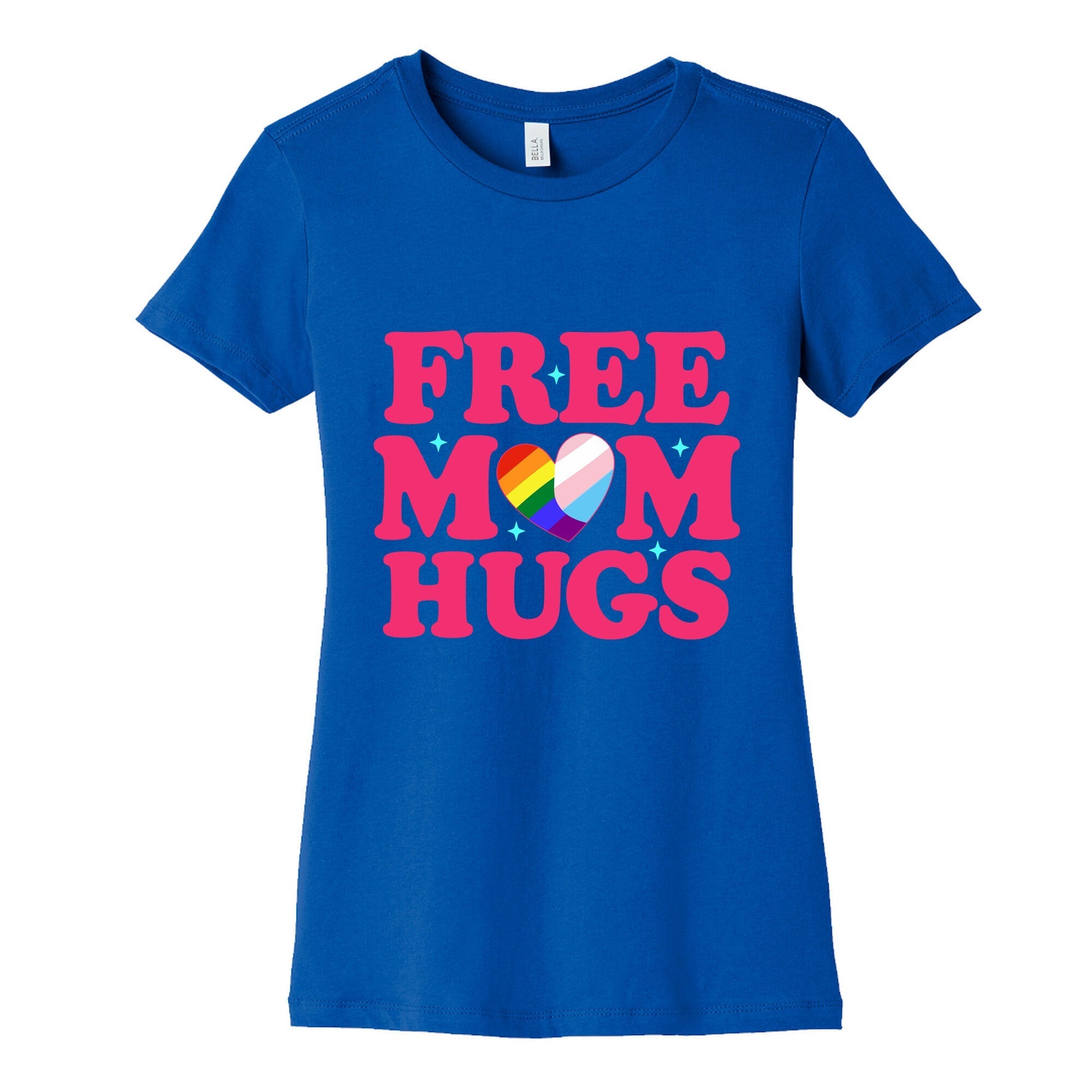 Free Mom Hugs Pride Womens Cotton Tee