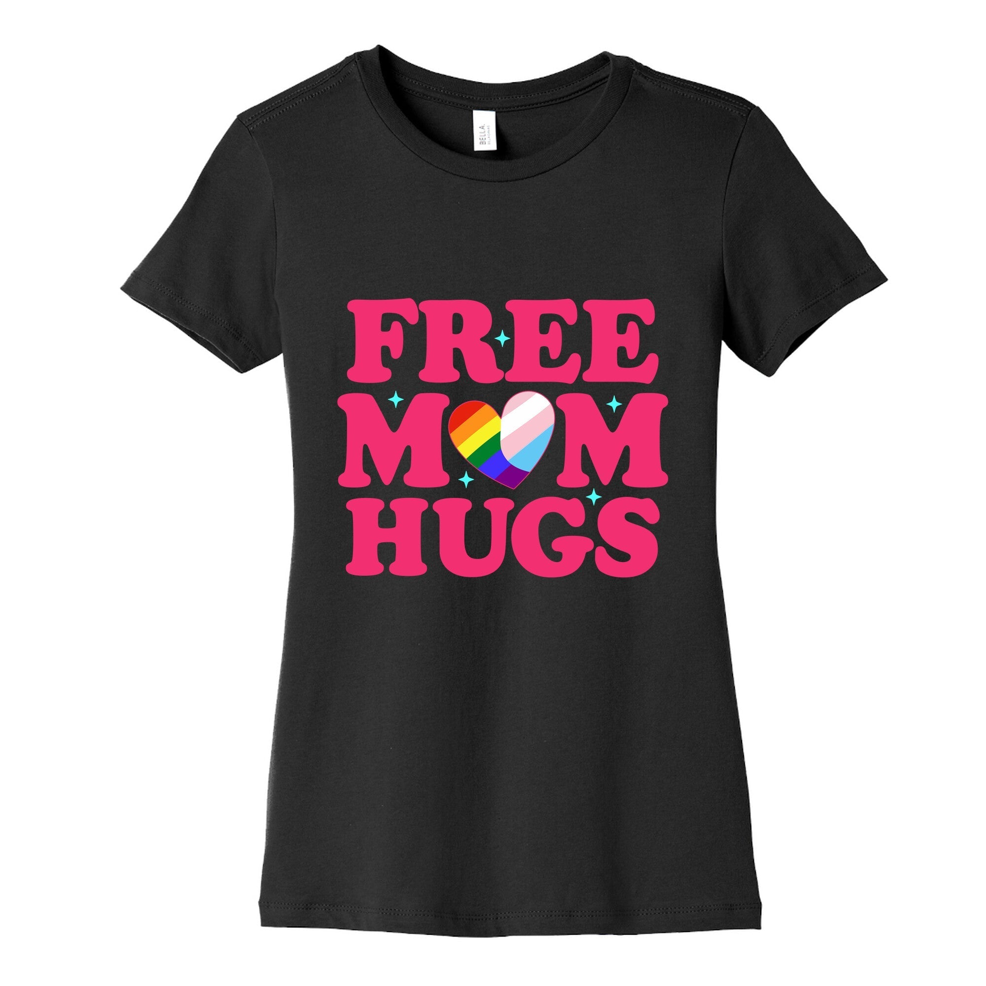 Free Mom Hugs Pride Womens Cotton Tee