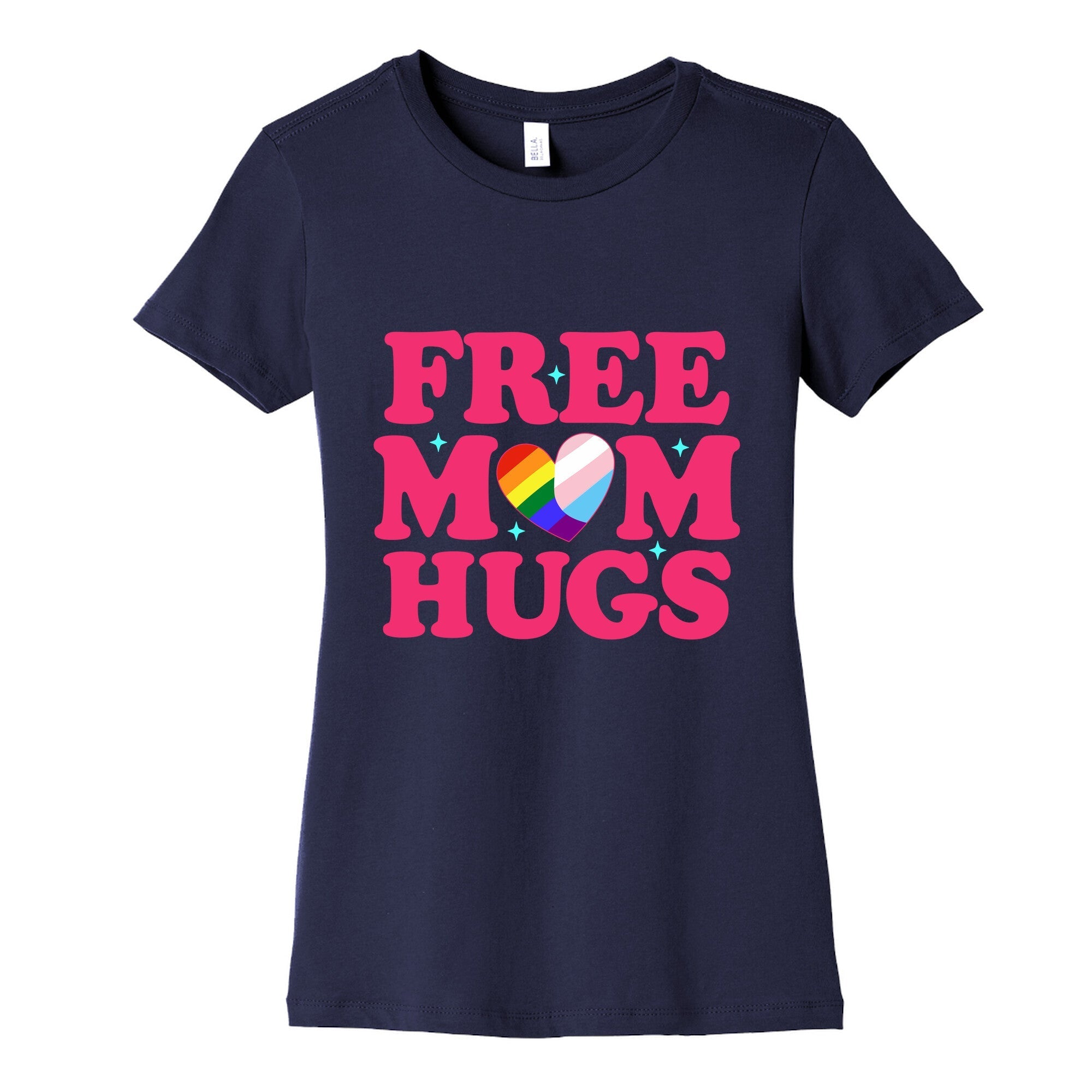 Free Mom Hugs Pride Womens Cotton Tee