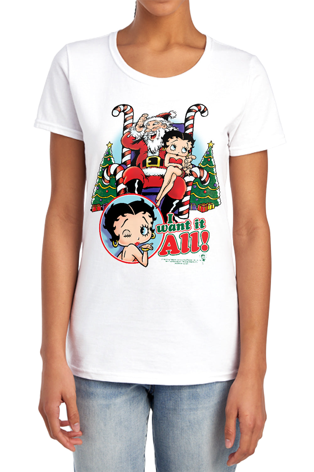 Betty Boop I Want It All - Women's T-Shirt Hoodie, Sweatshirt | CiraTrend.com