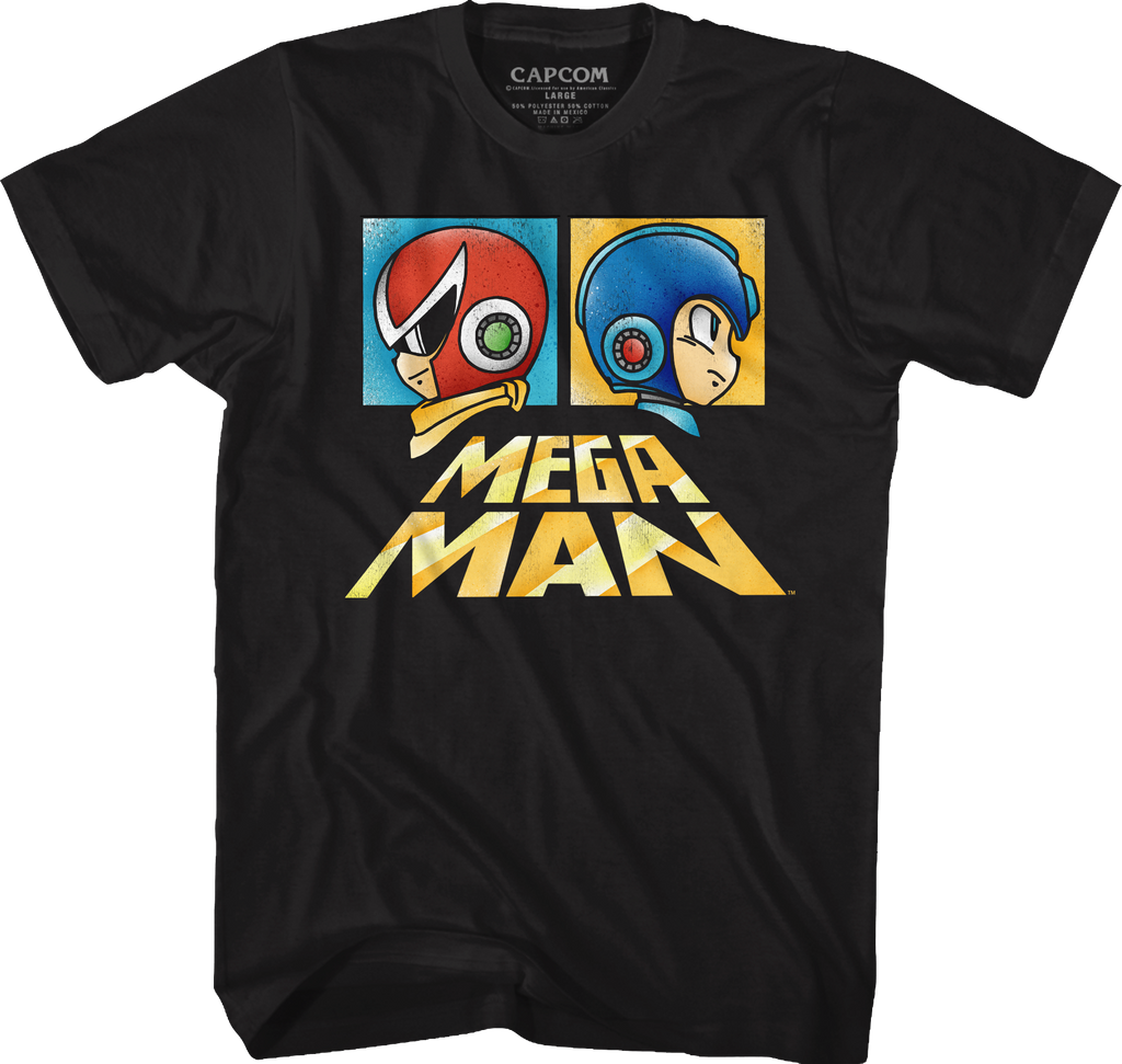 Profiles Proto Man and Mega Man T-Shirt Hoodie, Sweatshirt | CiraTrend.com (Image 1)