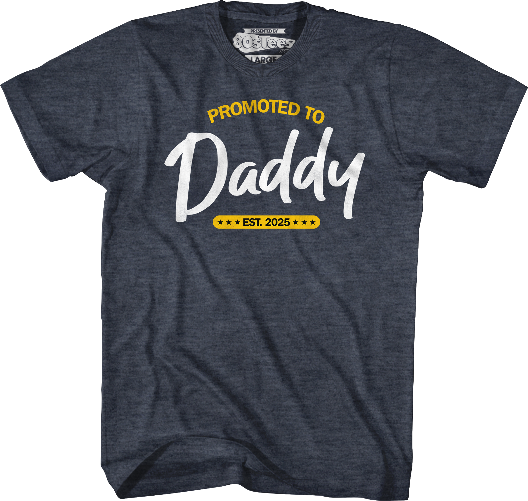 Promoted To Daddy Est. 2025 T-Shirt Hoodie, Sweatshirt | CiraTrend.com (Image 3)