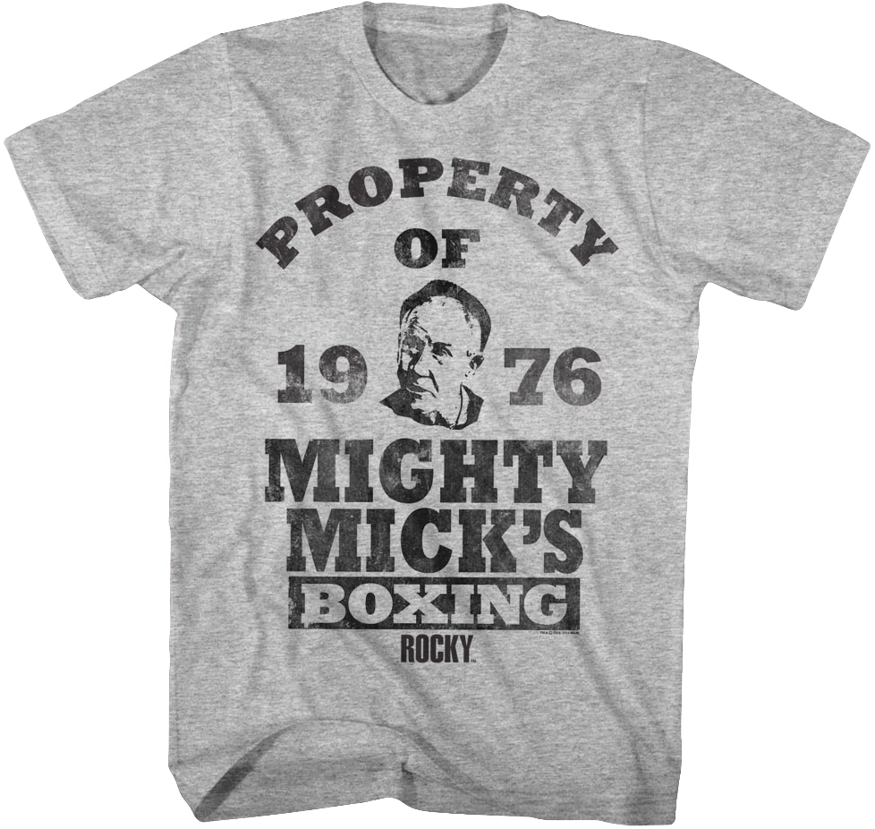 Property of Mighty Mick's Rocky T-Shirt Hoodie, Sweatshirt | CiraTrend.com (Image 1)