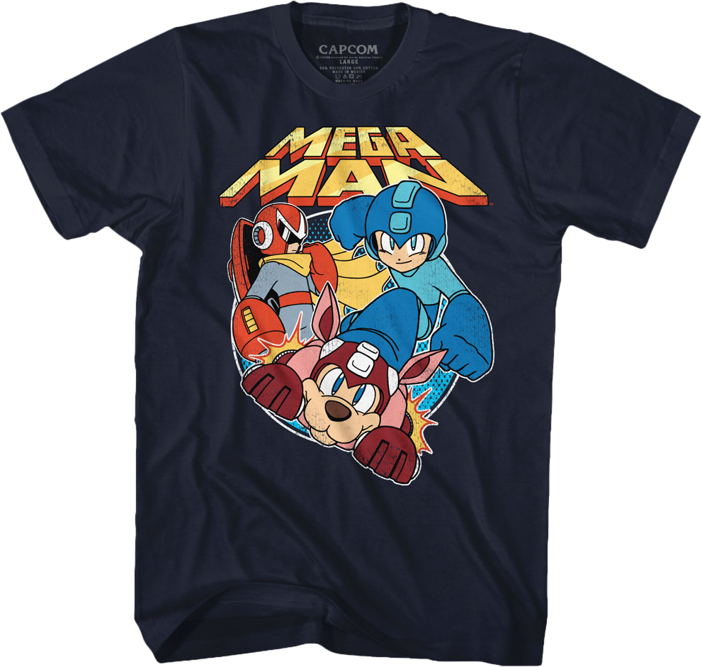 Proto Man Rush and Mega Man T-Shirt Hoodie, Sweatshirt | CiraTrend.com (Image 1)