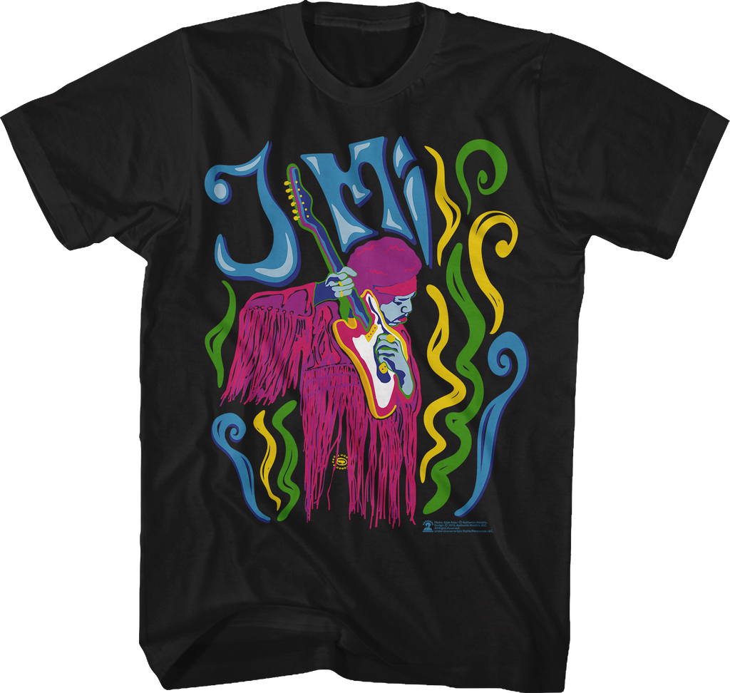 Psychedelic Jimi Hendrix T-Shirt Hoodie, Sweatshirt | CiraTrend.com (Image 1)