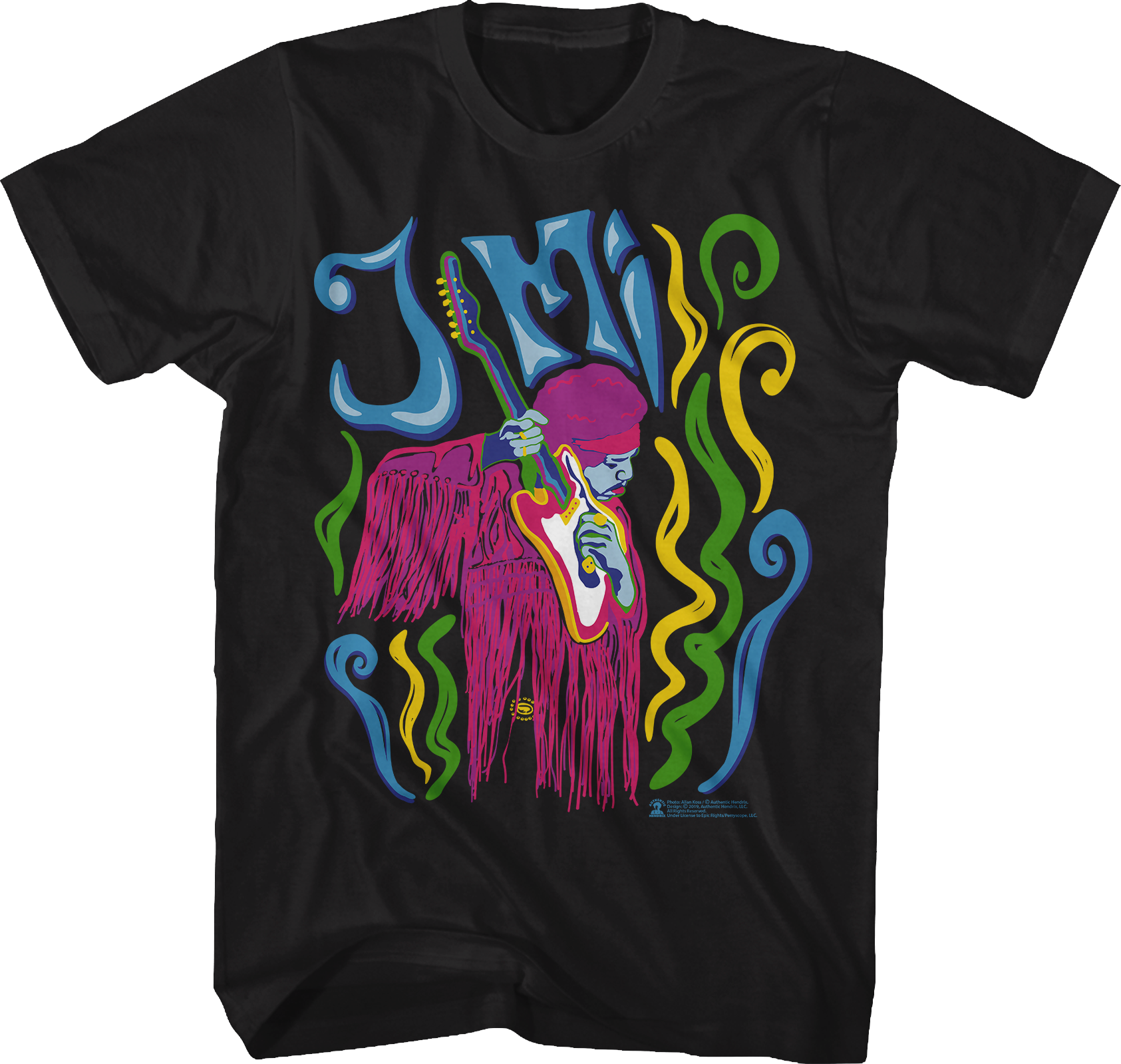 Psychedelic Jimi Hendrix T-Shirt Hoodie, Sweatshirt | CiraTrend.com (Image 1)