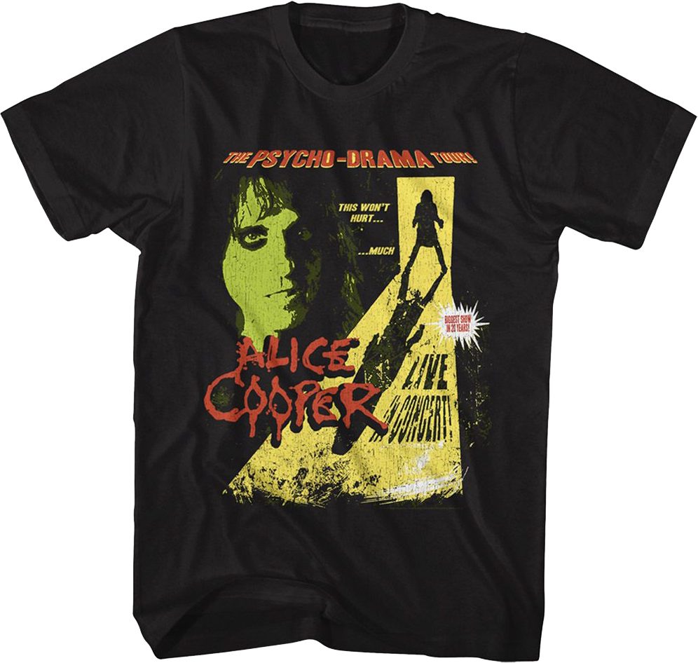 Psycho-Drama Tour Alice Cooper T-Shirt Hoodie, Sweatshirt | CiraTrend.com (Image 1)