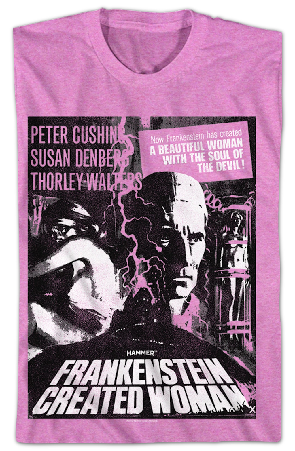 Purple Frankenstein Created Woman Hammer Films T-Shirt Hoodie, Sweatshirt | CiraTrend.com (Image 2)