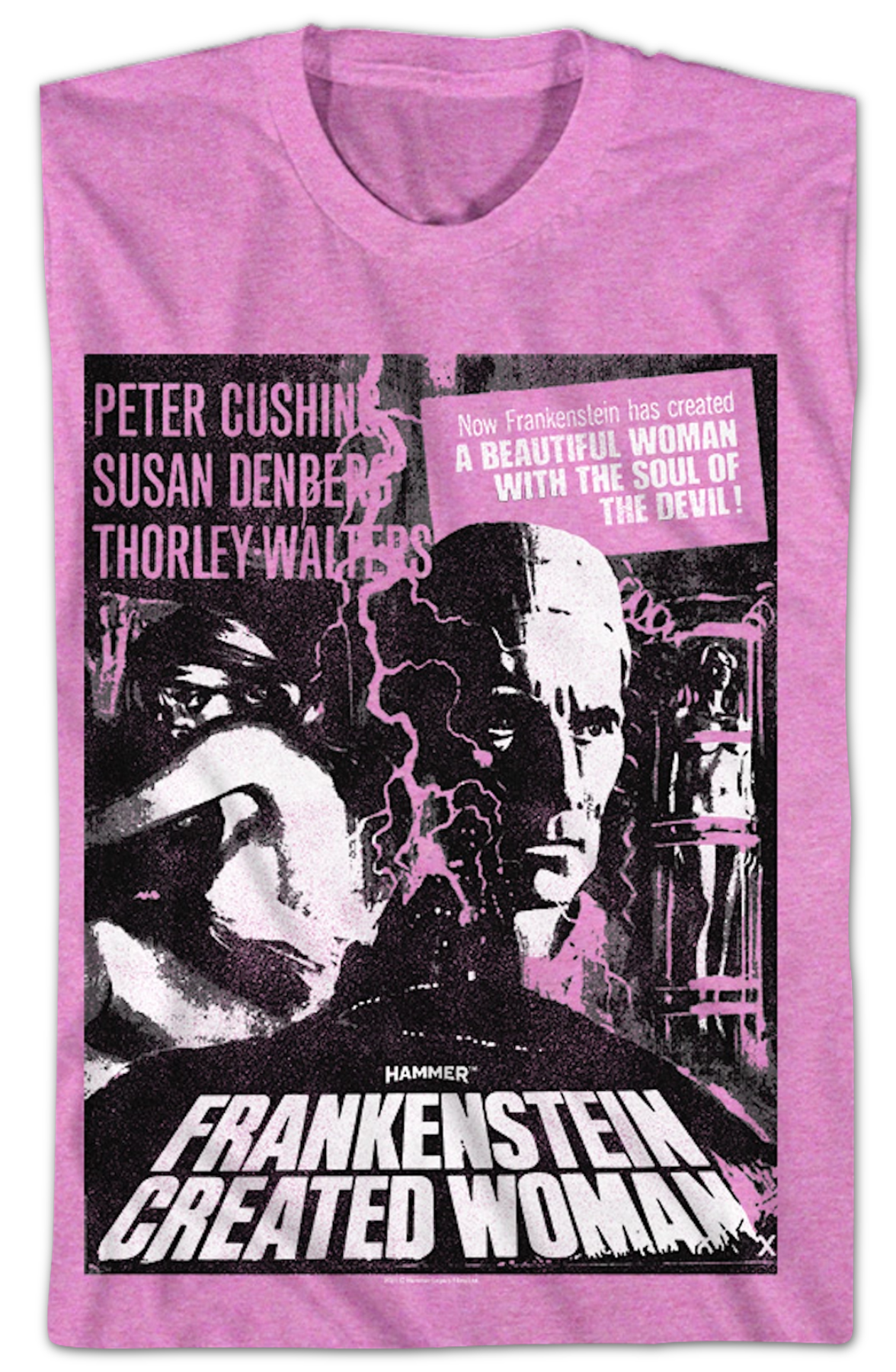 Purple Frankenstein Created Woman Hammer Films T-Shirt Hoodie, Sweatshirt | CiraTrend.com (Image 2)