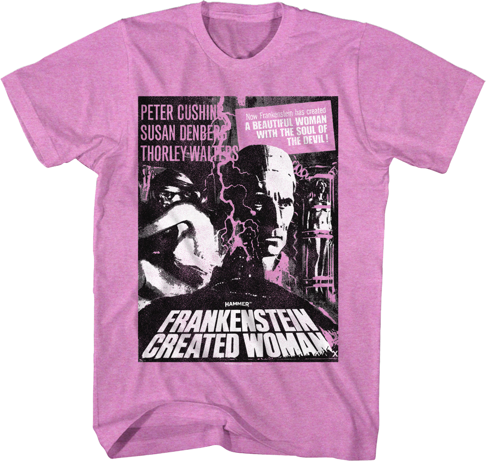 Purple Frankenstein Created Woman Hammer Films T-Shirt Hoodie, Sweatshirt | CiraTrend.com (Image 1)