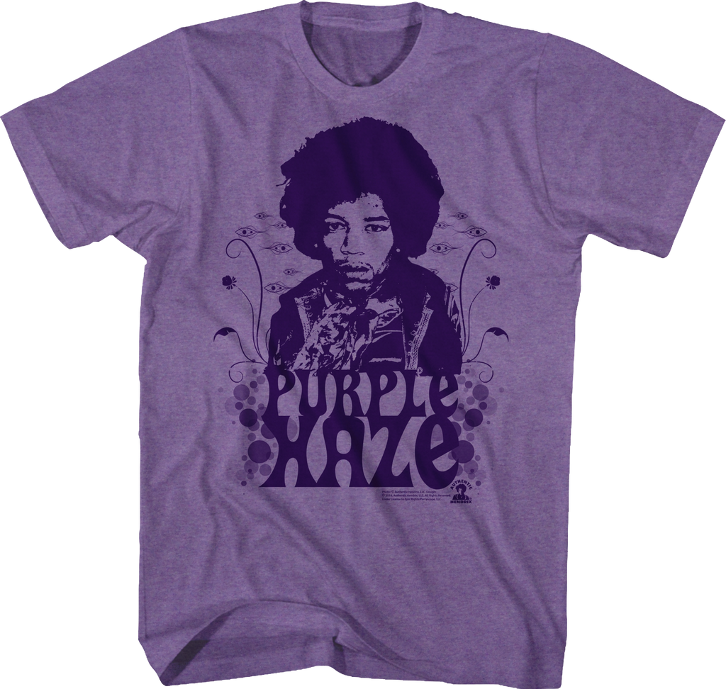 Purple Haze Jimi Hendrix T-Shirt Hoodie, Sweatshirt | CiraTrend.com (Image 1)