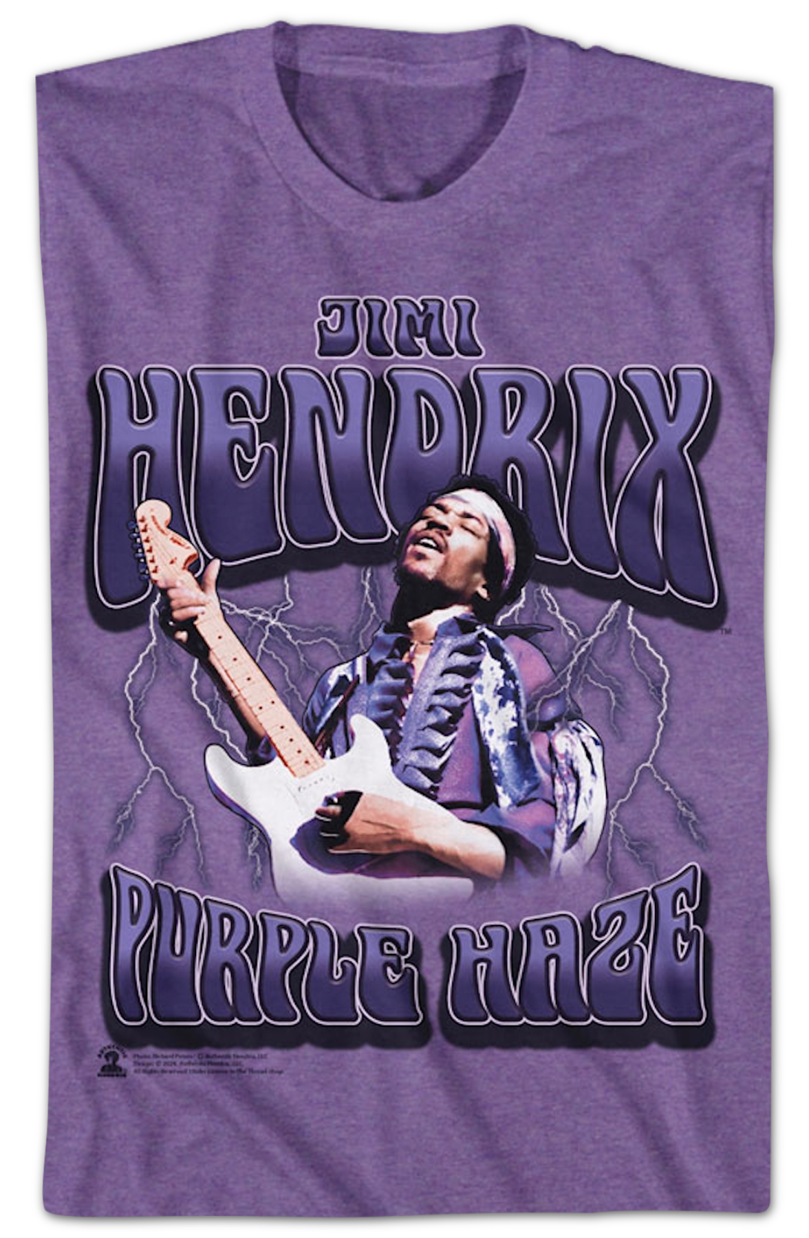 Purple Haze Lightning Jimi Hendrix T-Shirt Hoodie, Sweatshirt | CiraTrend.com (Image 2)