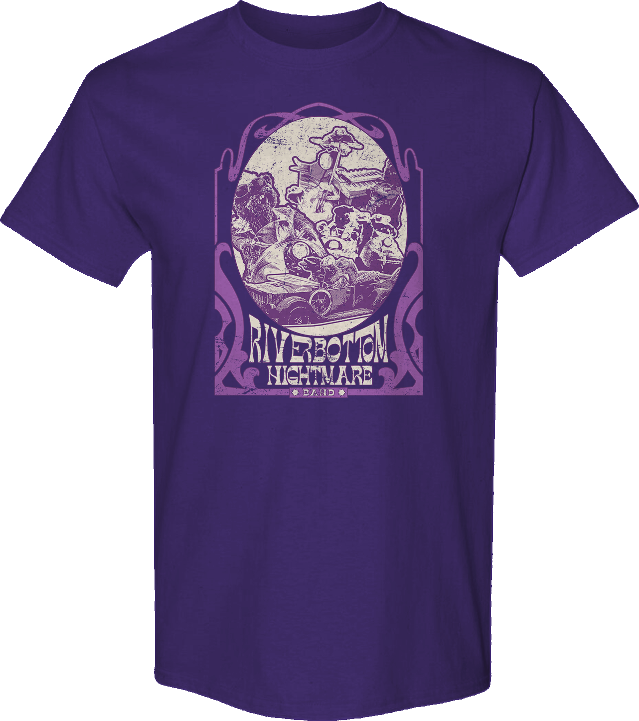 Purple Riverbottom Nightmare Band Emmet Otter T-Shirt Hoodie, Sweatshirt | CiraTrend.com (Image 1)