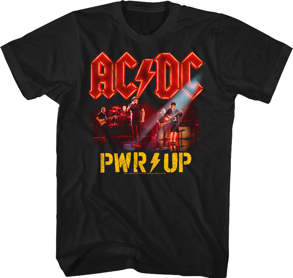 PWR UP Band Photo ACDC Shirt Hoodie, Sweatshirt | CiraTrend.com (Image 1)
