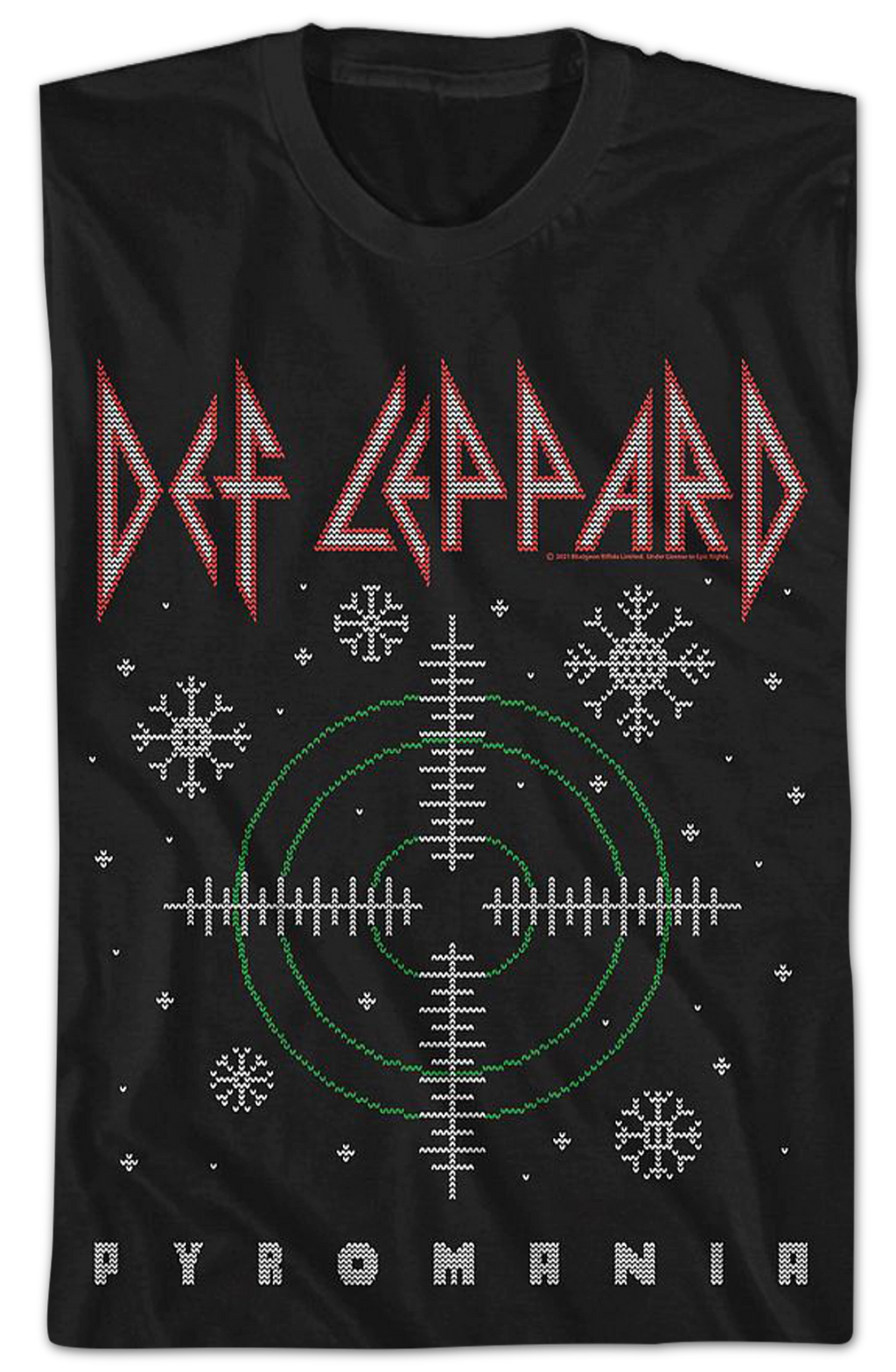 Pyromania Faux Ugly Christmas Sweater Def Leppard T-Shirt Hoodie, Sweatshirt | CiraTrend.com (Image 2)