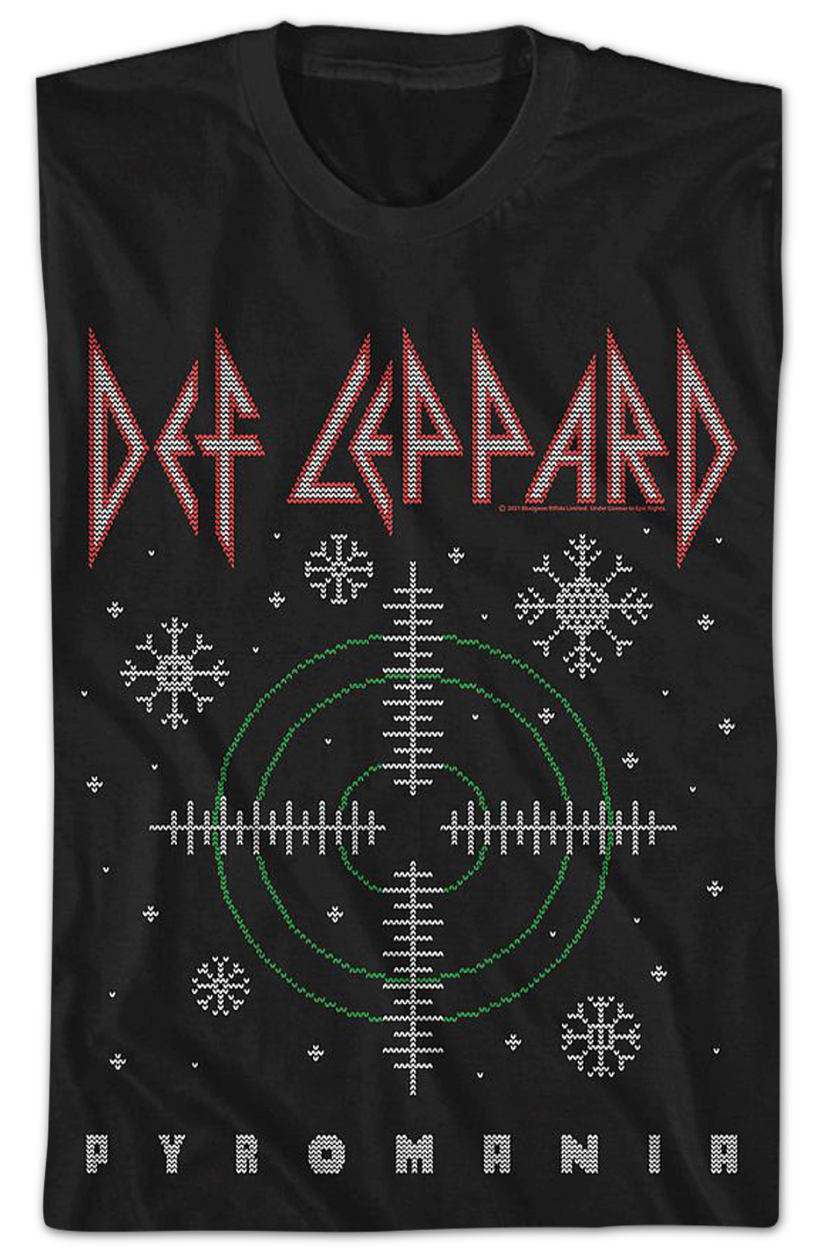 Pyromania Faux Ugly Christmas Sweater Def Leppard T-Shirt Hoodie, Sweatshirt | CiraTrend.com (Image 2)