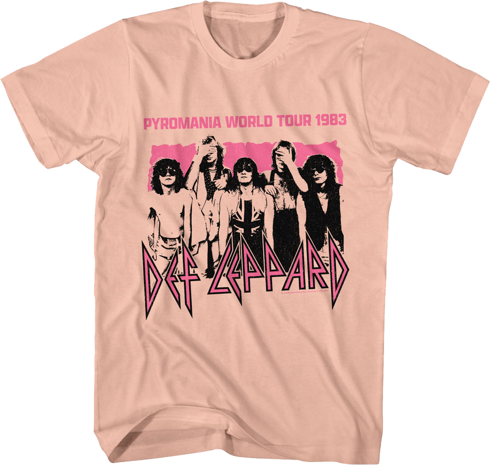 Pyromania World Tour 1983 Def Leppard T-Shirt Hoodie, Sweatshirt | CiraTrend.com (Image 1)