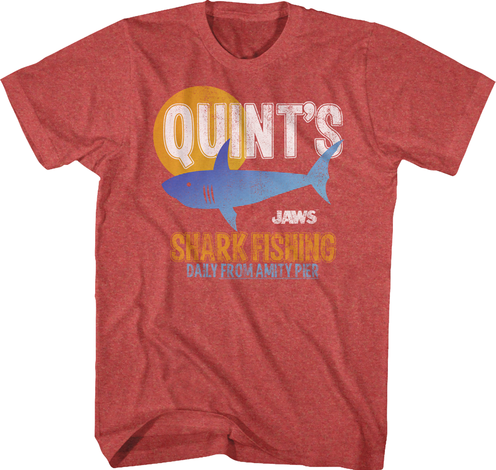 Quint's Shark Fishing Daily From Amity Pier Jaws T-Shirt Hoodie, Sweatshirt | CiraTrend.com (Image 1)