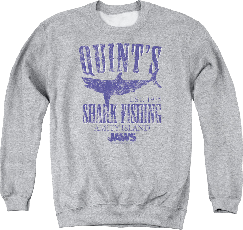 Quint's Shark Fishing Jaws Sweatshirt T-Shirts, Hoodie | CiraTrend.com (Image 1)