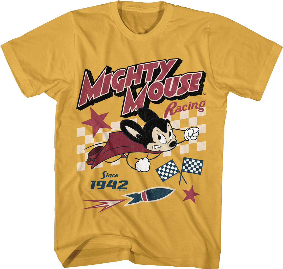 Racing Since 1942 Mighty Mouse T-Shirt Hoodie, Sweatshirt | CiraTrend.com (Image 1)