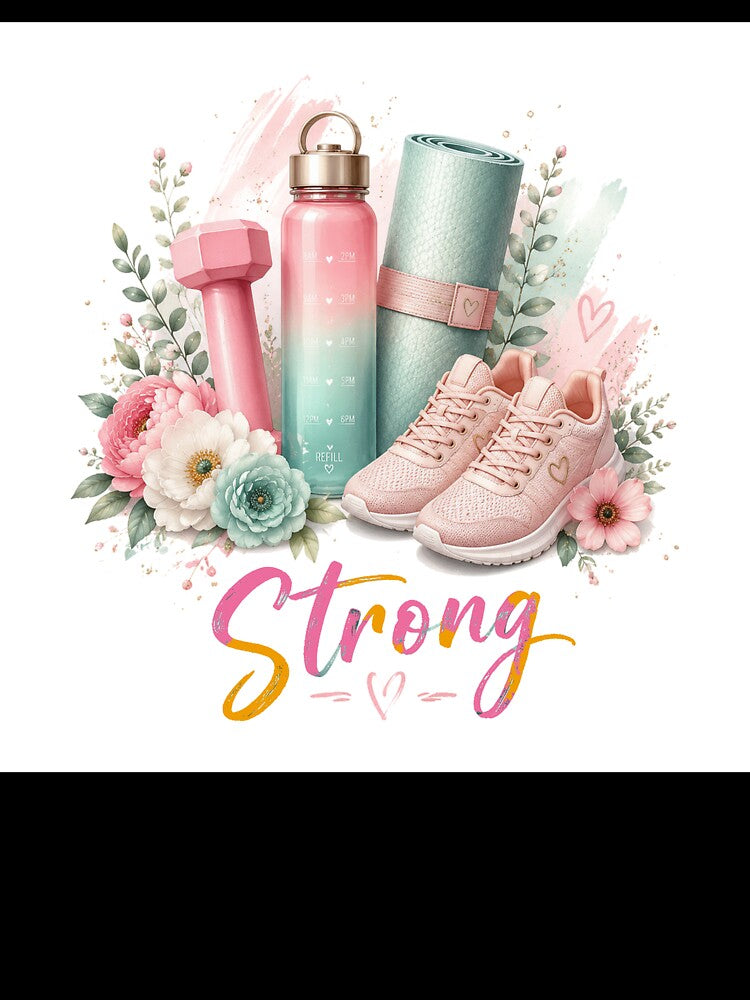 Soft Girl Fitness Motivation Strong Quote Design by ChelsyeTye