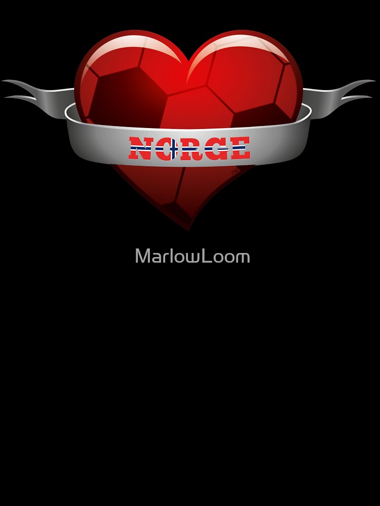 Norge Norway soccer heart by MarlowLoom