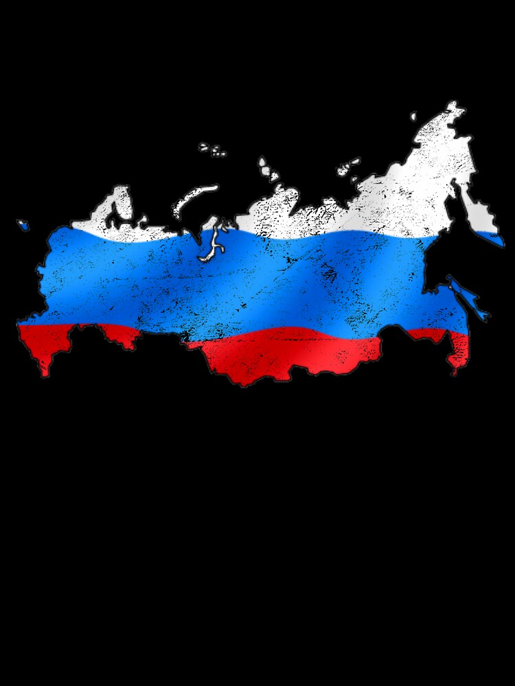 Russia Flag Map tshirt distressed vintage by farhanhafeez
