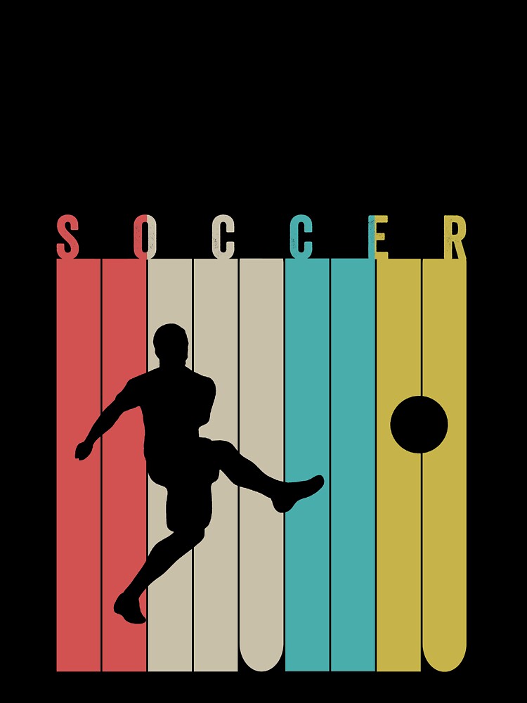 Soccer Silhouette Retro Vintage Style by Mesyo