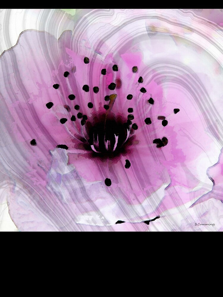 Pink Marbled Cherry Blossom Art - Sharon Cummings Artist by Sharon Cummings Art