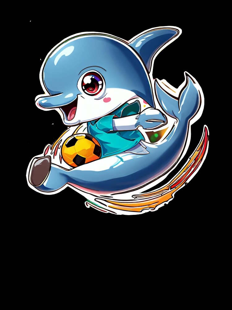 Soccer Dolphin – Cute Sporty Cartoon Design by ColhexStore