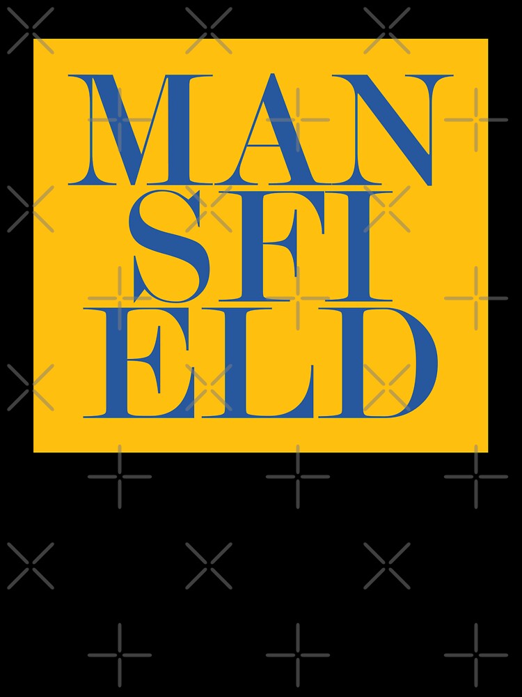 Mansfield UK Town Typography Minimalist Patriotic Travel Souvenir by kakarikihill