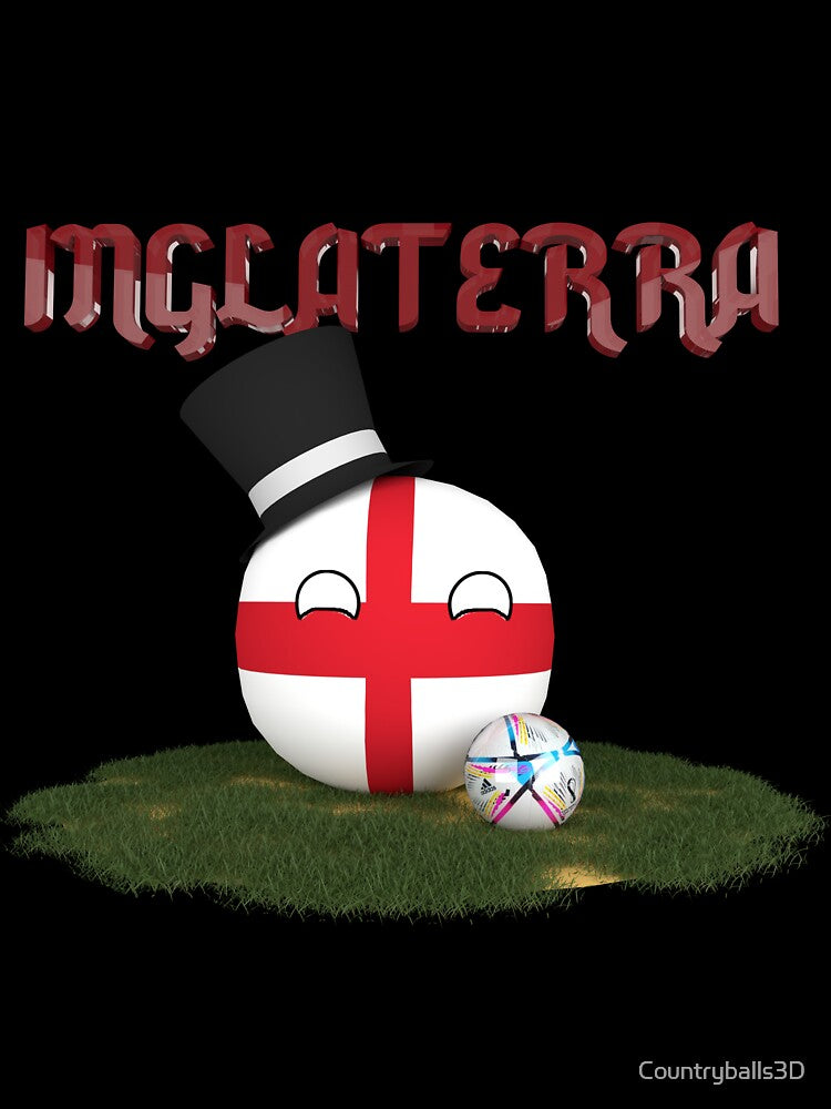 Flag England World Cup Qatar 2022 by Countryballs3D