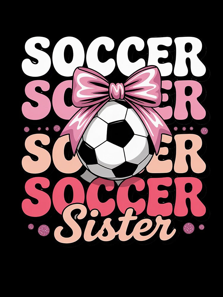 Groovy Soccer Sister Coquette Bow Soccer by repconomArt