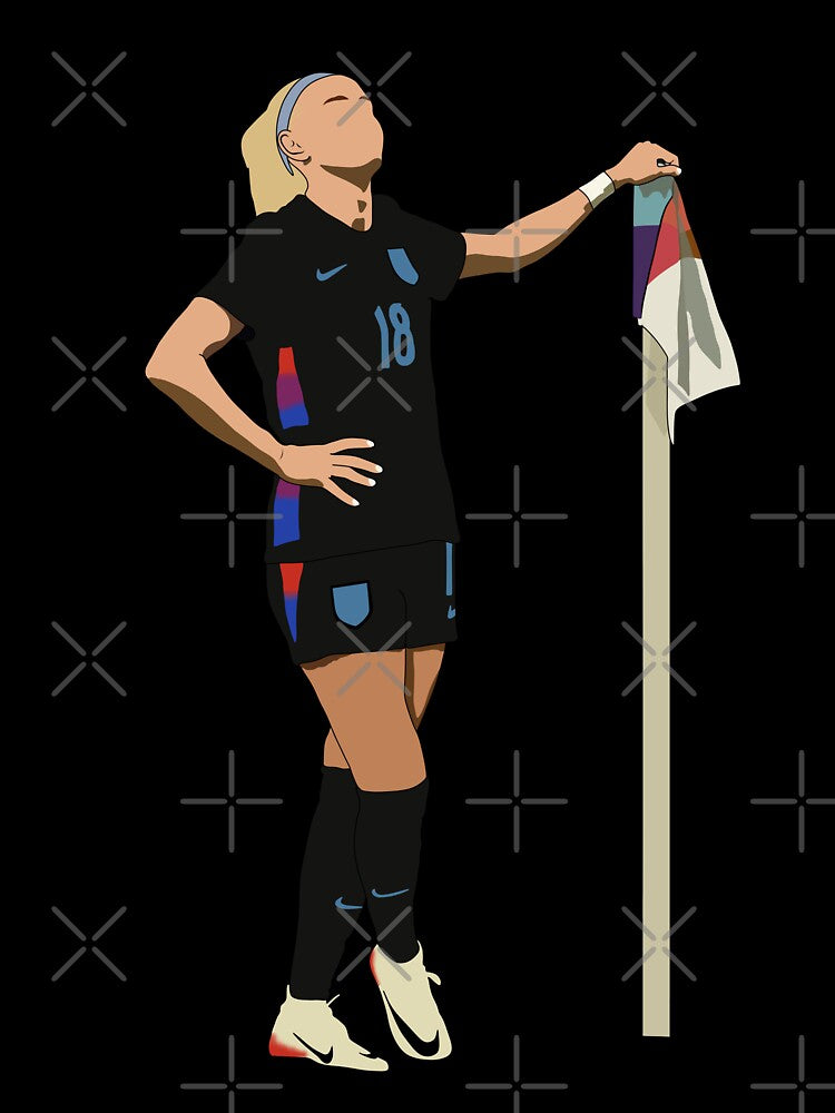 Chloe Kelly England Corner Flag Celebration Minimalist by Hevding