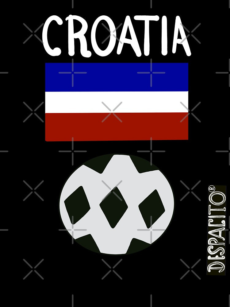 Despacito® Croatia Flag Black White Ball Design Text by DespacitoBrand