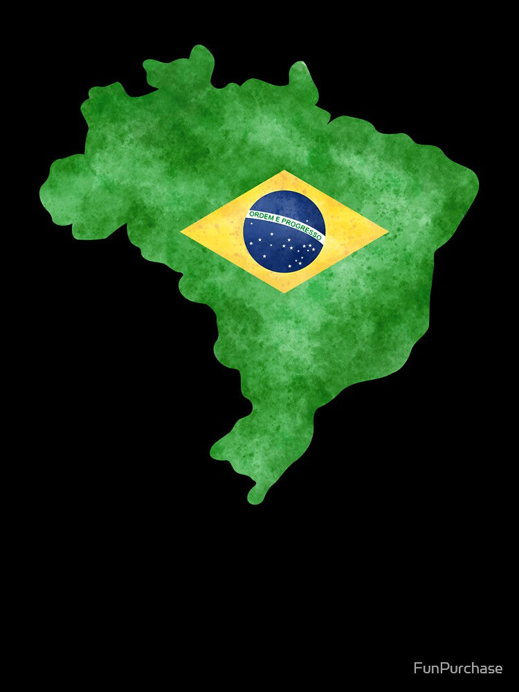 Minimal Brazil Flag Patriotic Aesthetic Design by FunPurchase
