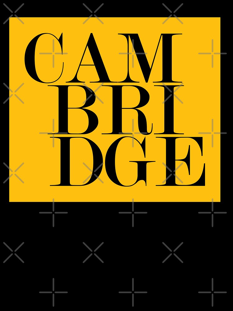 Cambridge UK City Typography Minimalist Patriotic Travel Souvenir by kakarikihill