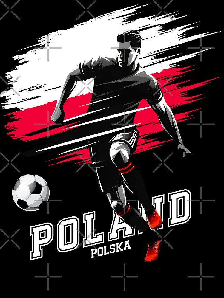 Football Soccer Poland Polish Flag Banner Player Grunge by Infinitee8hirts