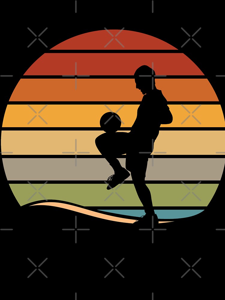 Retro Vintage Soccer Player Sunset Graphic by tempotats