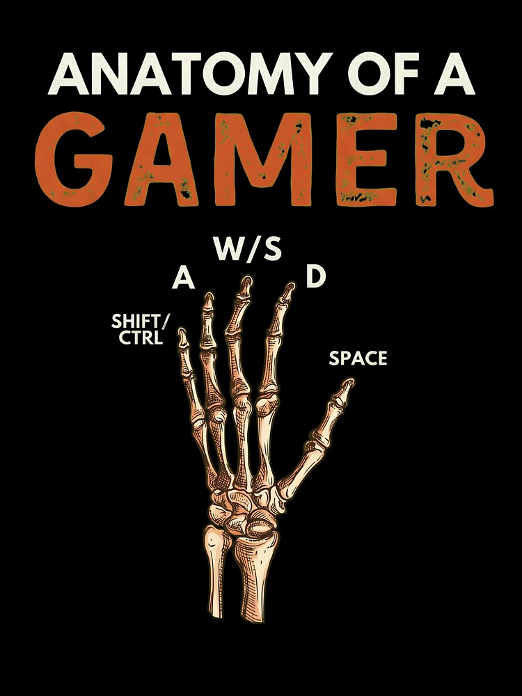 Anatomy of A Gamer, Funny Gamer Gifts, Gift For Gamer, Gaming Gifts For Boys, Gamer Gift for Him, Gamer T-Shirt, Game Lover Unisex Shirt T-Shirt by OlyvieArt