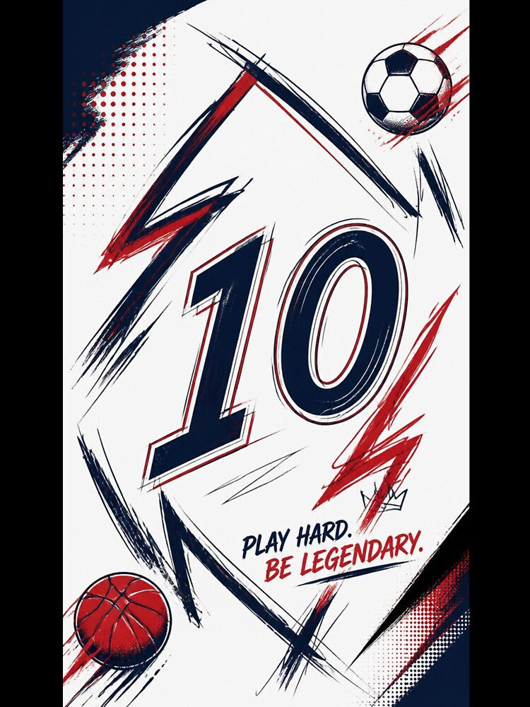 Play Hard Be Legendary Sports Design by KUHATLIKHA