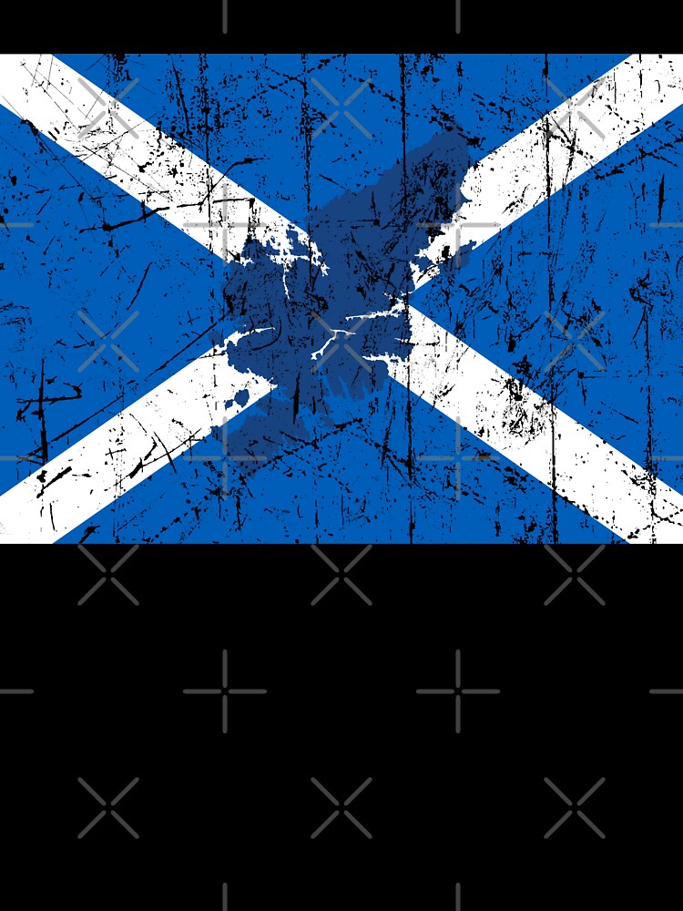 Lewis and Harris on Scotland Flag - Distressed by isleheid