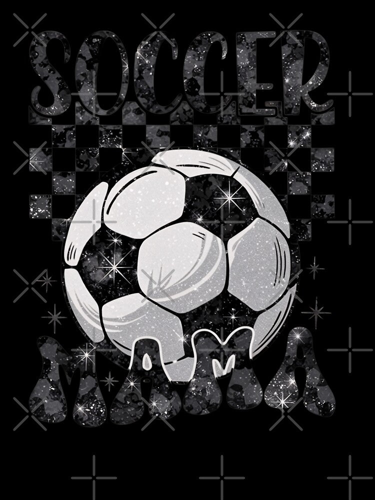 Soccer Mama Glitter Retro Design by Charlietule
