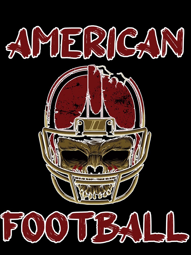 American Football USA skull football helmet by BullDesignsShop