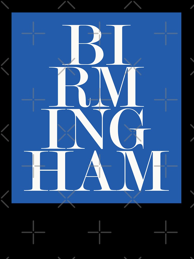 Birmingham UK City Typography Minimalist Artwork by kakarikihill