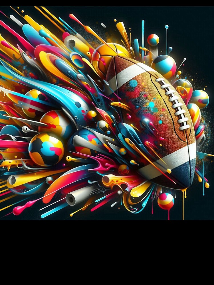 Urban Football Energy – Graffiti Spray-Paint Street Art by ashokreddy343