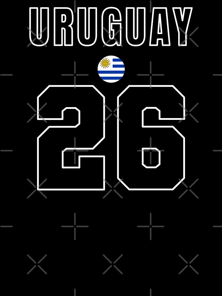 Uruguay 26 Football Shirt Style Design – Uruguay National Team Apparel by The Hairy Melon